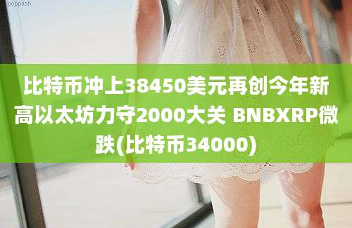 比特币冲上38450美元再创今年新高以太坊力守2000大关 BNBXRP微跌(比特币34000)