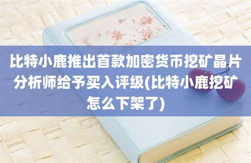 比特小鹿推出首款加密货币挖矿晶片分析师给予买入评级(比特小鹿挖矿怎么下架了)