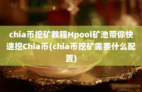 chia币挖矿教程Hpool矿池带你快速挖Chia币(chia币挖矿需要什么配置)