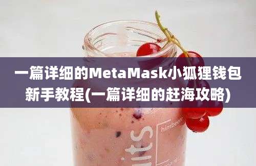 一篇详细的MetaMask小狐狸钱包新手教程(一篇详细的赶海攻略)