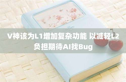 V神该为L1增加复杂功能 以减轻L2负担期待AI找Bug