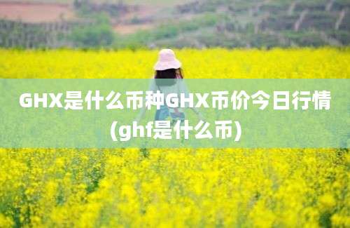 GHX是什么币种GHX币价今日行情(ghf是什么币)