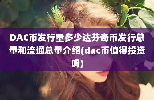 DAC币发行量多少达芬奇币发行总量和流通总量介绍(dac币值得投资吗)