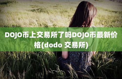 DOJO币上交易所了吗DOJO币最新价格(dodo 交易所)