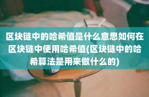 区块链中的哈希值是什么意思如何在区块链中使用哈希值(区块链中的哈希算法是用来做什么的)