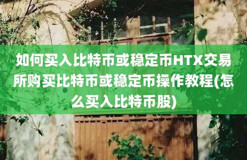 如何买入比特币或稳定币HTX交易所购买比特币或稳定币操作教程(怎么买入比特币股)