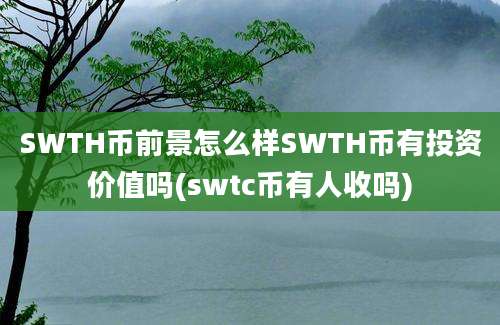 SWTH币前景怎么样SWTH币有投资价值吗(swtc币有人收吗)