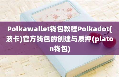 Polkawallet钱包教程Polkadot(波卡)官方钱包的创建与质押(platon钱包)