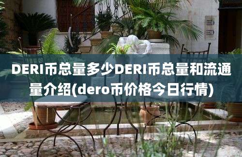 DERI币总量多少DERI币总量和流通量介绍(dero币价格今日行情)