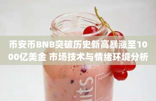 币安币BNB突破历史新高暴涨至1000亿美金 市场技术与情绪环境分析