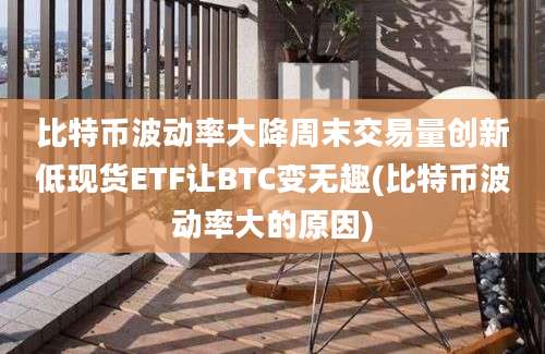 比特币波动率大降周末交易量创新低现货ETF让BTC变无趣(比特币波动率大的原因)