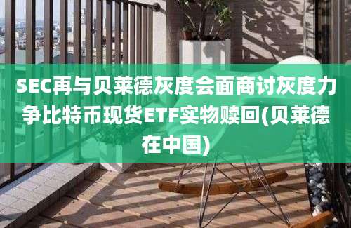 SEC再与贝莱德灰度会面商讨灰度力争比特币现货ETF实物赎回(贝莱德在中国)