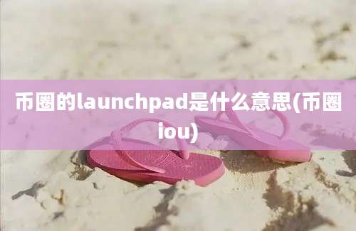 币圈的launchpad是什么意思(币圈iou)