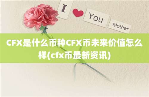 CFX是什么币种CFX币未来价值怎么样(cfx币最新资讯)