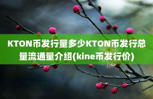 KTON币发行量多少KTON币发行总量流通量介绍(kine币发行价)