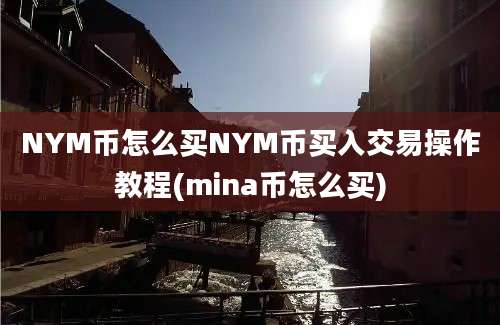 NYM币怎么买NYM币买入交易操作教程(mina币怎么买)