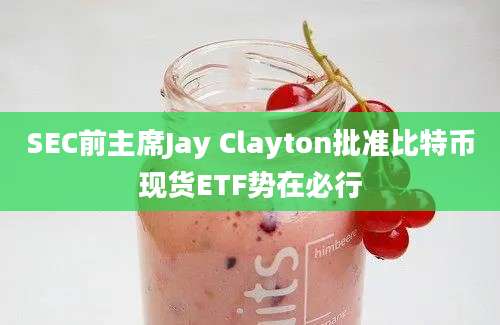 SEC前主席Jay Clayton批准比特币现货ETF势在必行