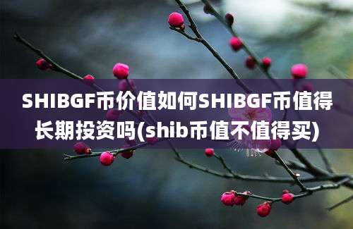 SHIBGF币价值如何SHIBGF币值得长期投资吗(shib币值不值得买)