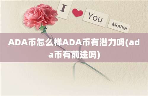 ADA币怎么样ADA币有潜力吗(ada币有前途吗)