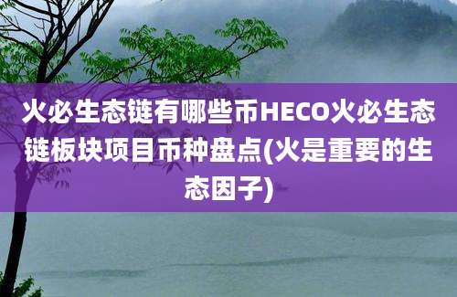 火必生态链有哪些币HECO火必生态链板块项目币种盘点(火是重要的生态因子)