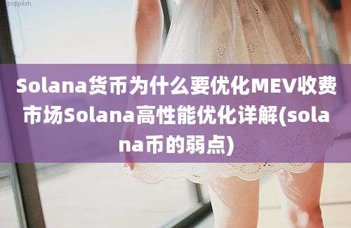 Solana货币为什么要优化MEV收费市场Solana高性能优化详解(solana币的弱点)