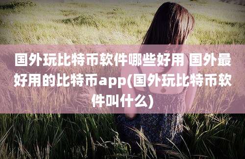 国外玩比特币软件哪些好用 国外最好用的比特币app(国外玩比特币软件叫什么)