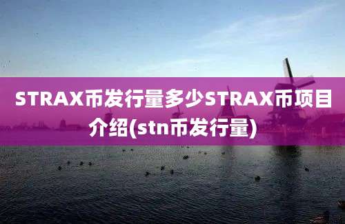 STRAX币发行量多少STRAX币项目介绍(stn币发行量)