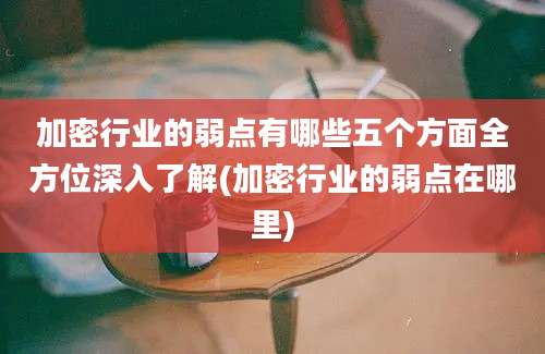 加密行业的弱点有哪些五个方面全方位深入了解(加密行业的弱点在哪里)