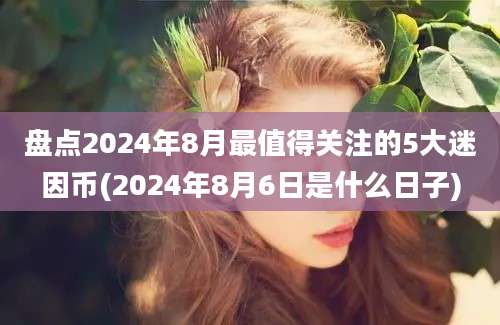 盘点2024年8月最值得关注的5大迷因币(2024年8月6日是什么日子)