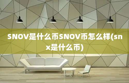 SNOV是什么币SNOV币怎么样(snx是什么币)