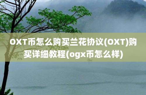 OXT币怎么购买兰花协议(OXT)购买详细教程(ogx币怎么样)