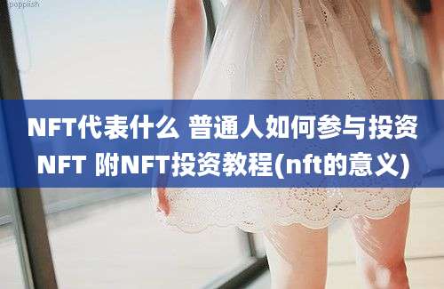 NFT代表什么 普通人如何参与投资NFT 附NFT投资教程(nft的意义)