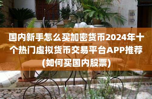 国内新手怎么买加密货币2024年十个热门虚拟货币交易平台APP推荐(如何买国内股票)