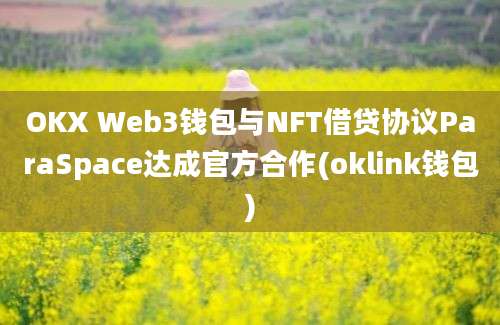 OKX Web3钱包与NFT借贷协议ParaSpace达成官方合作(oklink钱包)