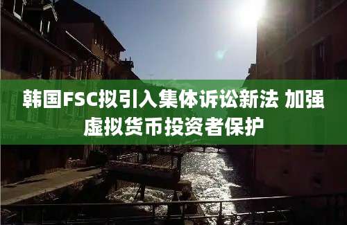 韩国FSC拟引入集体诉讼新法 加强虚拟货币投资者保护