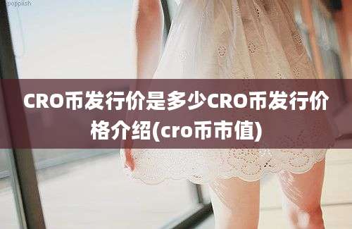 CRO币发行价是多少CRO币发行价格介绍(cro币市值)