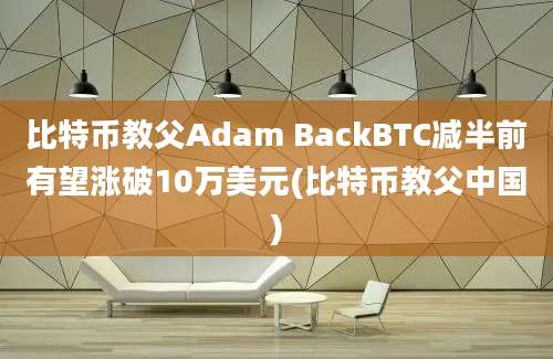 比特币教父Adam BackBTC减半前有望涨破10万美元(比特币教父中国)