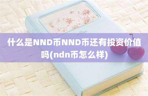 什么是NND币NND币还有投资价值吗(ndn币怎么样)