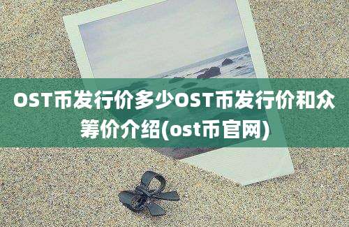 OST币发行价多少OST币发行价和众筹价介绍(ost币官网)