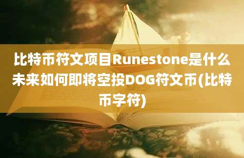 比特币符文项目Runestone是什么未来如何即将空投DOG符文币(比特币字符)