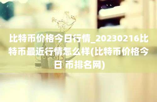 比特币价格今日行情_20230216比特币最近行情怎么样(比特币价格今日 币排名网)