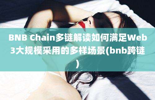 BNB Chain多链解读如何满足Web3大规模采用的多样场景(bnb跨链)