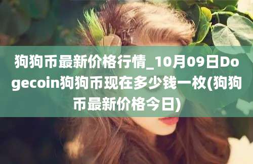 狗狗币最新价格行情_10月09日Dogecoin狗狗币现在多少钱一枚(狗狗币最新价格今日)