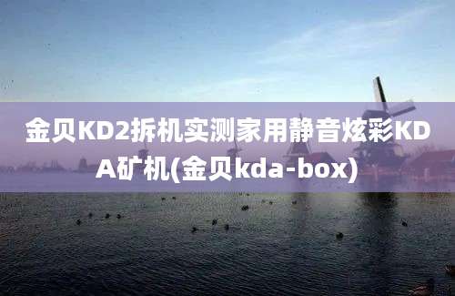 金贝KD2拆机实测家用静音炫彩KDA矿机(金贝kda-box)