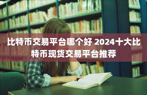 比特币交易平台哪个好 2024十大比特币现货交易平台推荐