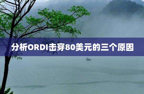 分析ORDI击穿80美元的三个原因