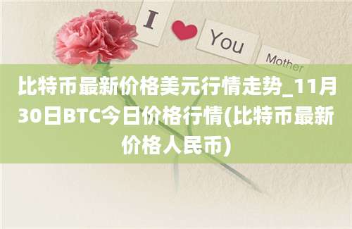 比特币最新价格美元行情走势_11月30日BTC今日价格行情(比特币最新价格人民币)