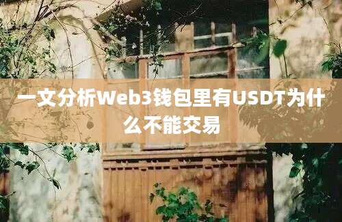 一文分析Web3钱包里有USDT为什么不能交易