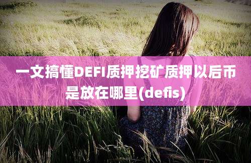 一文搞懂DEFI质押挖矿质押以后币是放在哪里(defis)