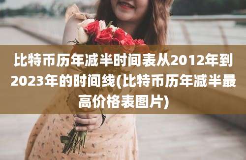 比特币历年减半时间表从2012年到2023年的时间线(比特币历年减半最高价格表图片)